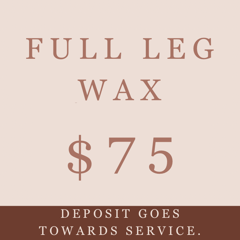 Full leg wax (scroll for more times available)
