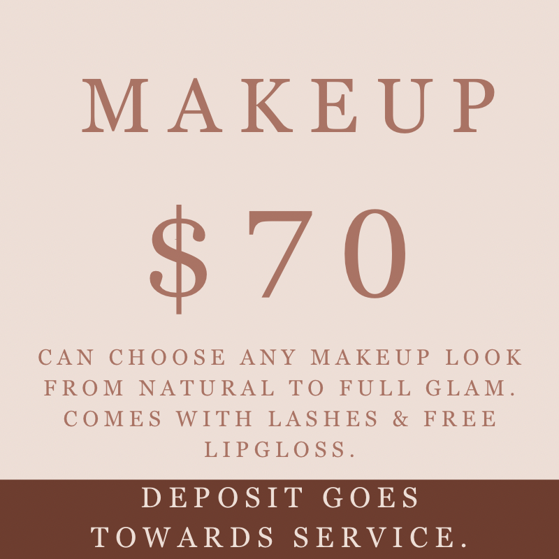 Makeup (scroll for more times available)