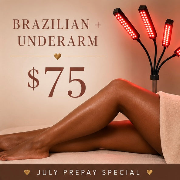 July Special - Brazilian + Underarm wax (paid in full service)
