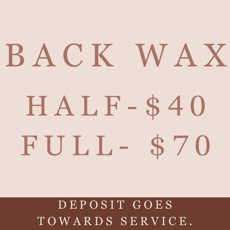 Back wax (scroll for more times available)