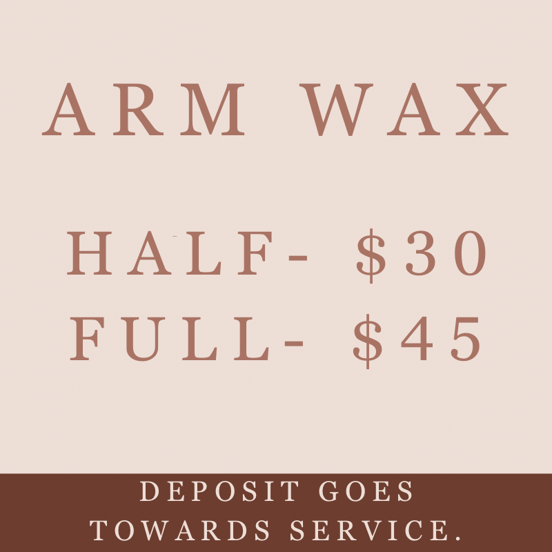 Arm wax (scroll for more times available)
