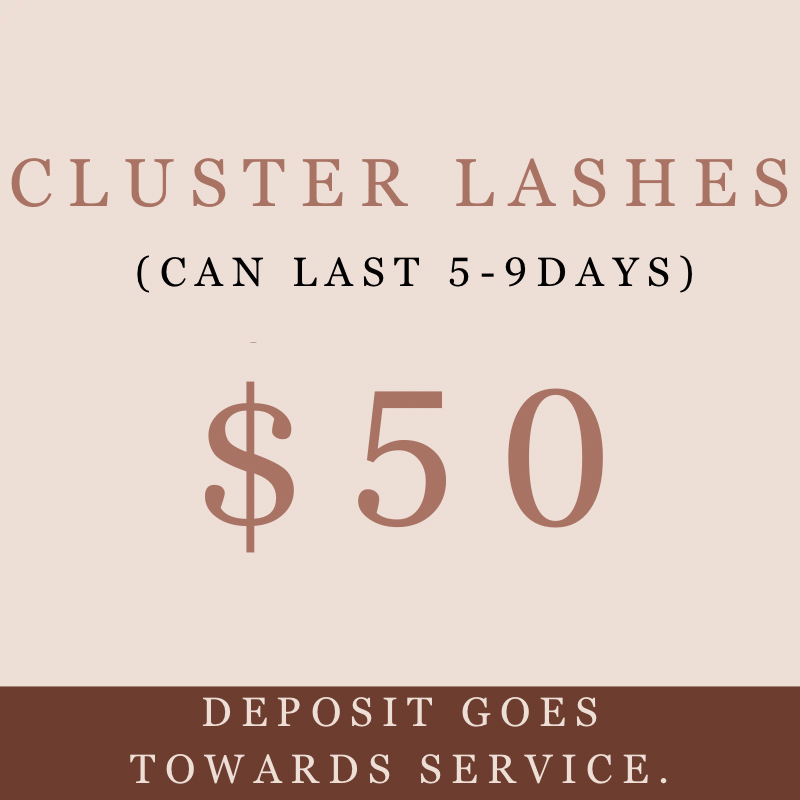 Cluster lashes (scroll for more times available)