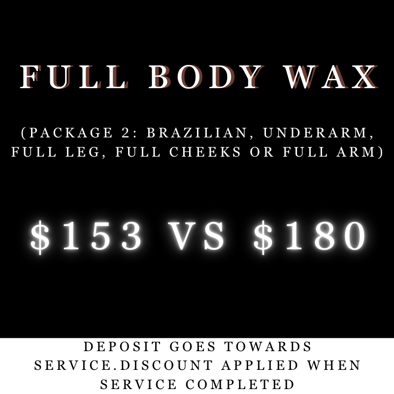 Content Participation- Full Body Wax 2 (15% Off)
