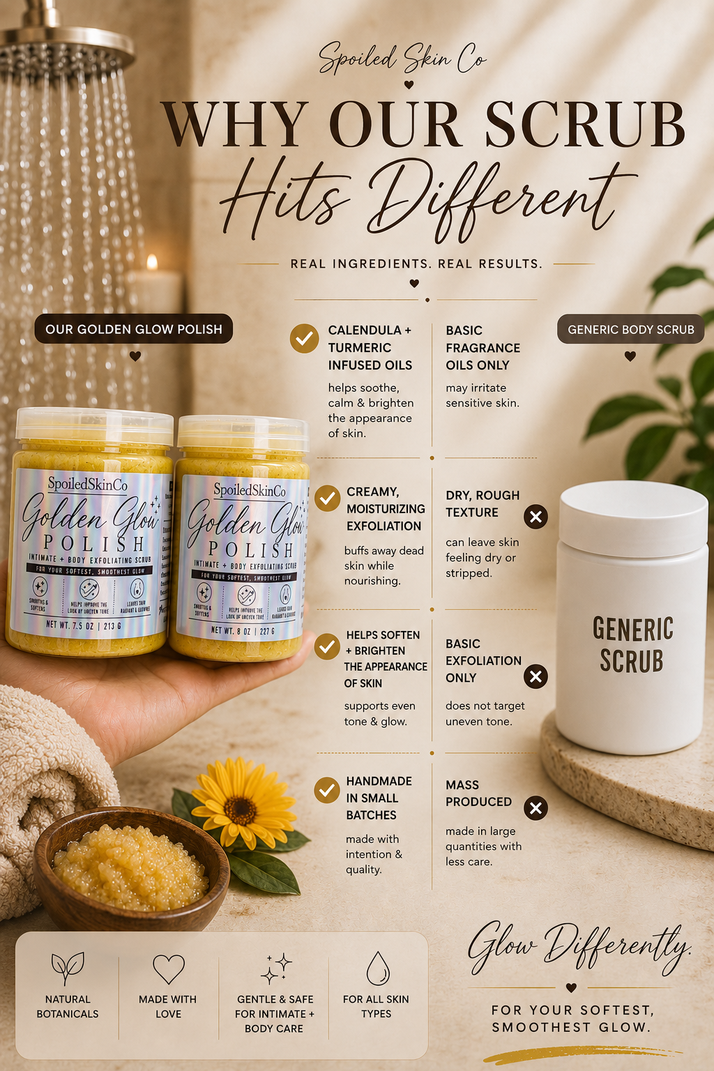 Golden Glow Polish | Intimate + Body Exfoliating Scrub