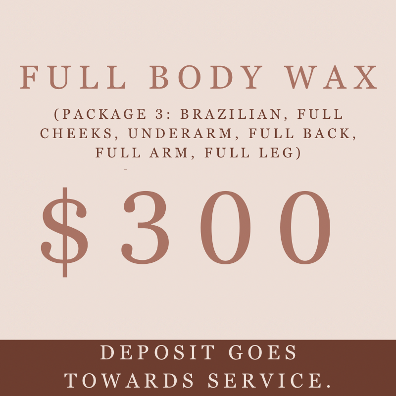 *PACKAGE 3* Full body wax