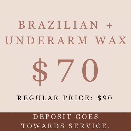 First Time Client ONLY | Brazilian + Underarm (scroll for more times available)