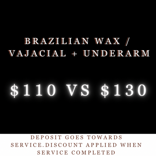 Content Participation- Brazilian / Vajacial + Underarm Wax (15% Off)